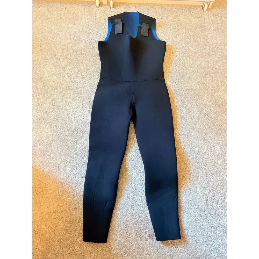 Scuba Wetsuit Sea Ray 2 Piece Neoprene Beavertail Long John Blue Black MEDIUM